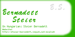 bernadett steier business card